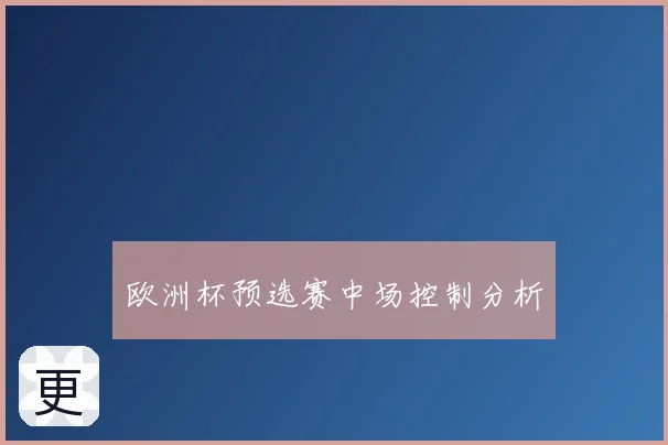 欧洲杯预选赛中场控制分析